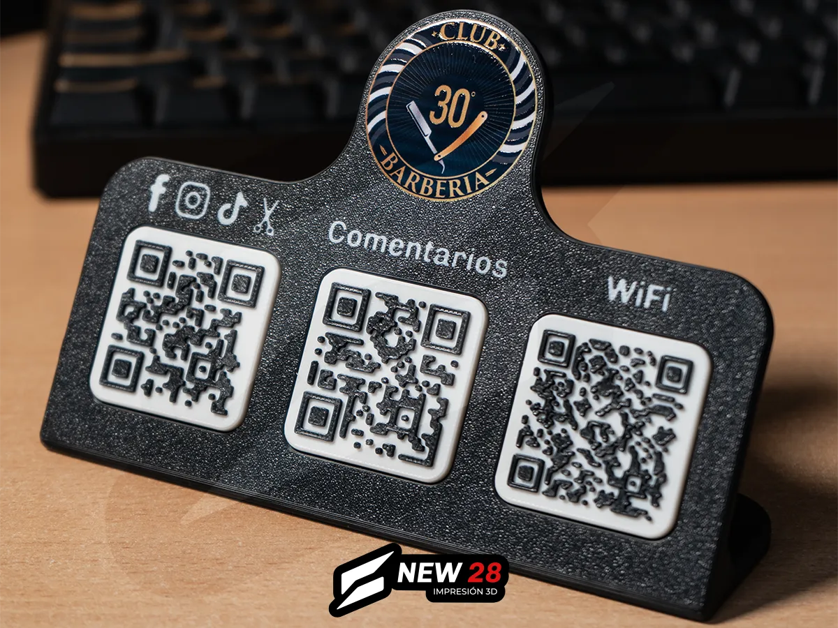 Stand QR y NFC personalizado impreso en 3D para negocios